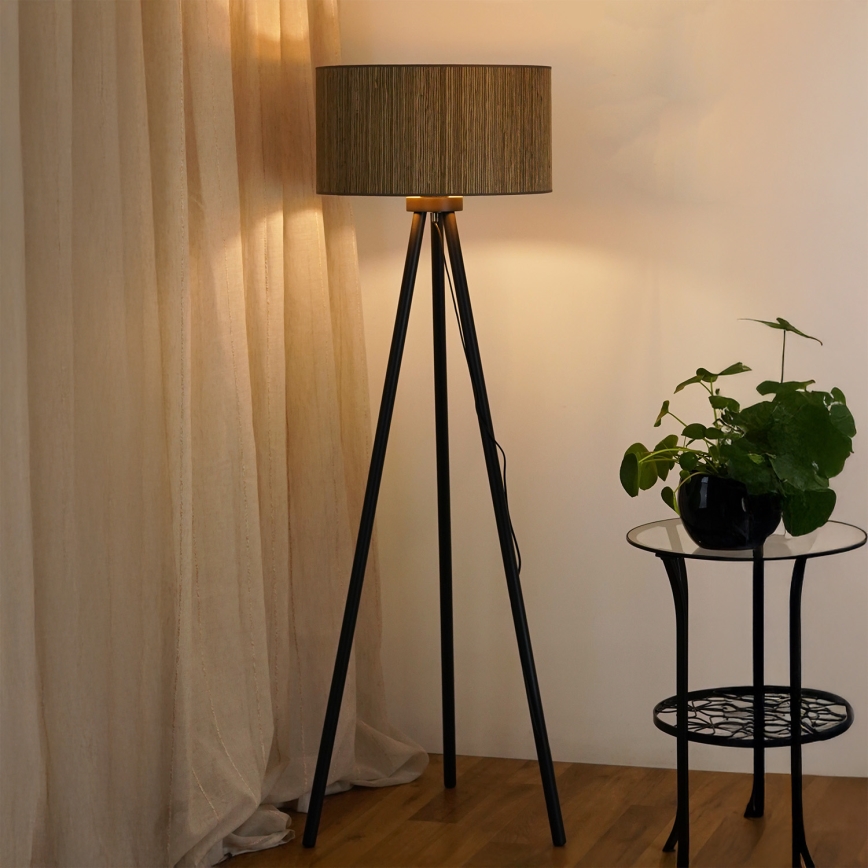 Brilagi - Επιδαπέδιο φωτιστικό BOSTON ROLLER 1xE27/15W/230V straw καφέ/χρυσό