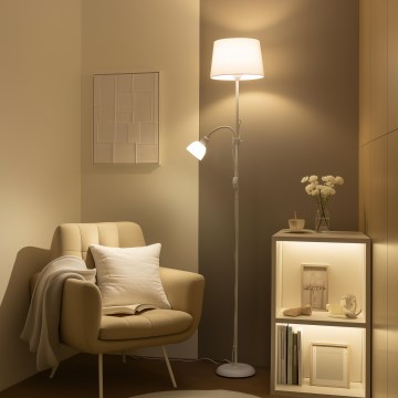 Brilagi - Επιδαπέδιο φωτιστικό CERIA 1xE27/100W/230V + 1xE14/25W λευκό