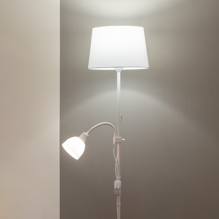 Brilagi - Επιδαπέδιο φωτιστικό CERIA 1xE27/100W/230V + 1xE14/25W λευκό