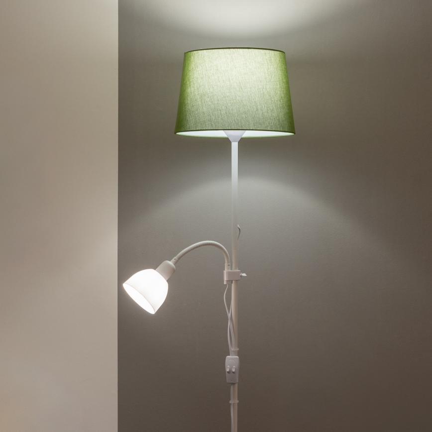 Brilagi - Επιδαπέδιο φωτιστικό CERIA 1xE27/100W/230V + 1xE14/25W λευκό/πράσινο