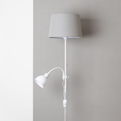 Brilagi - Επιδαπέδιο φωτιστικό CERIA 1xE27/100W/230V + 1xE14/25W λευκό/γκρι