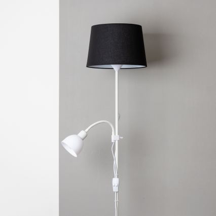 Brilagi - Επιδαπέδιο φωτιστικό CERIA 1xE27/100W/230V + 1xE14/25W λευκό/μαύρο