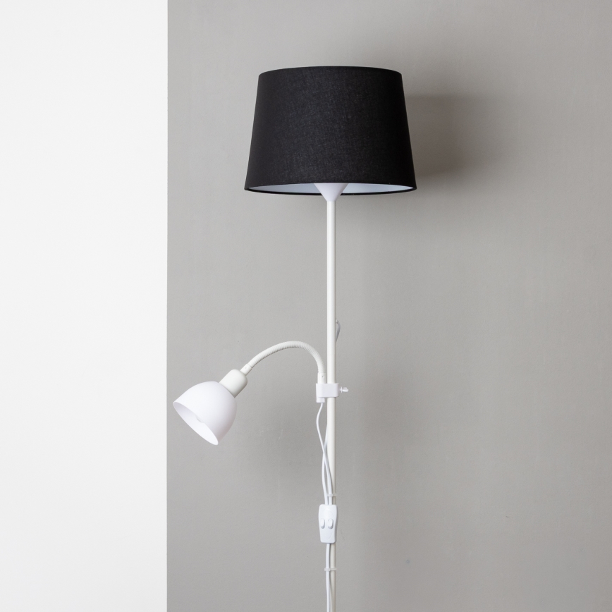 Brilagi - Επιδαπέδιο φωτιστικό CERIA 1xE27/100W/230V + 1xE14/25W λευκό/μαύρο