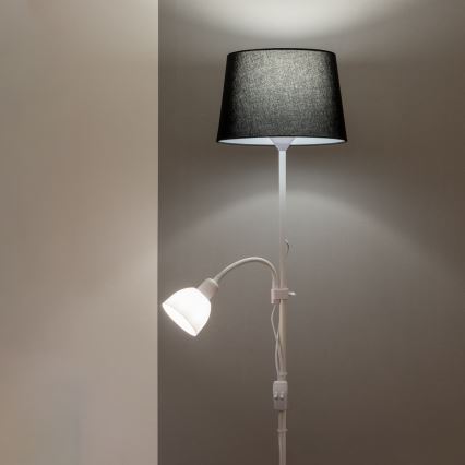 Brilagi - Επιδαπέδιο φωτιστικό CERIA 1xE27/100W/230V + 1xE14/25W λευκό/μαύρο