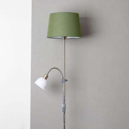 Brilagi - Επιδαπέδιο φωτιστικό CERIA 1xE27/100W/230V + 1xE14/25W ματ χρώμιο/πράσινο