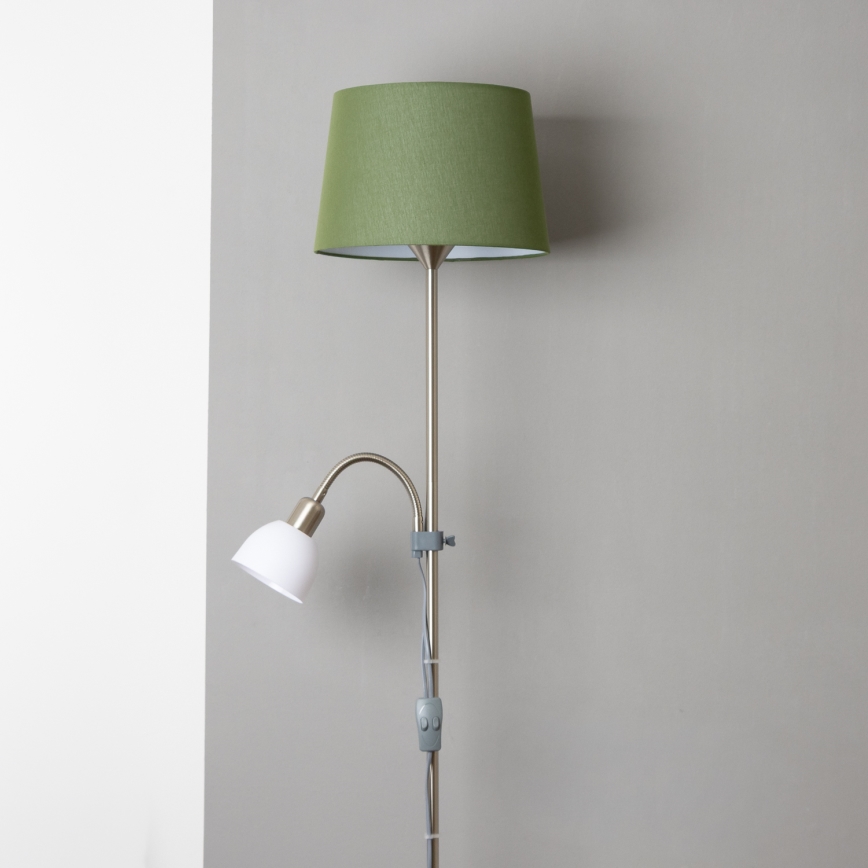 Brilagi - Επιδαπέδιο φωτιστικό CERIA 1xE27/100W/230V + 1xE14/25W ματ χρώμιο/πράσινο