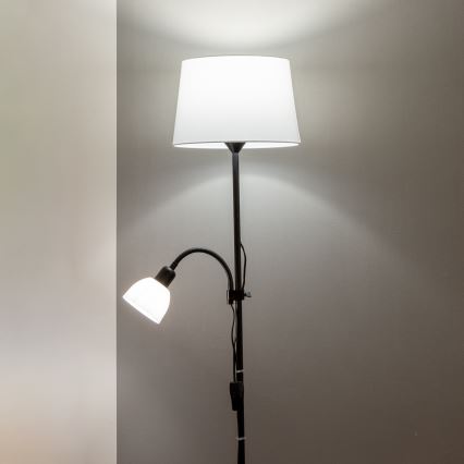 Brilagi - Επιδαπέδιο φωτιστικό CERIA 1xE27/100W/230V + 1xE14/25W μαύρο/λευκό