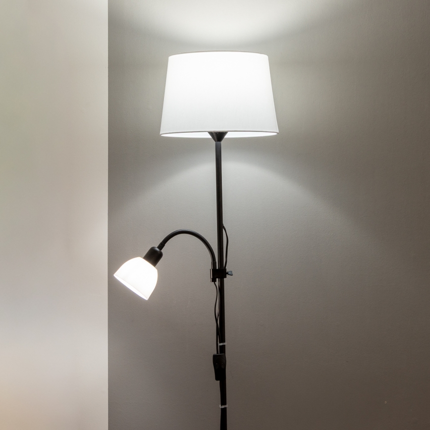 Brilagi - Επιδαπέδιο φωτιστικό CERIA 1xE27/100W/230V + 1xE14/25W μαύρο/λευκό