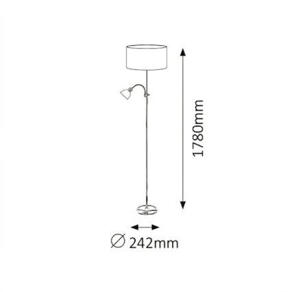 Brilagi - Επιδαπέδιο φωτιστικό CERIA 1xE27/100W/230V + 1xE14/25W μαύρο/λευκό