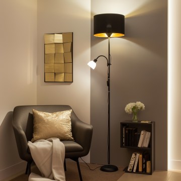 Brilagi - Επιδαπέδιο φωτιστικό CERIA 1xE27/100W/230V + 1xE14/25W μαύρο