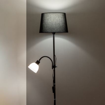 Brilagi - Επιδαπέδιο φωτιστικό CERIA 1xE27/100W/230V + 1xE14/25W μαύρο
