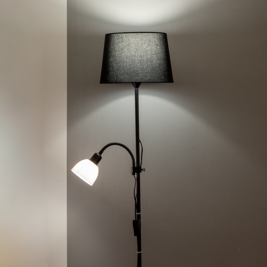 Brilagi - Επιδαπέδιο φωτιστικό CERIA 1xE27/100W/230V + 1xE14/25W μαύρο