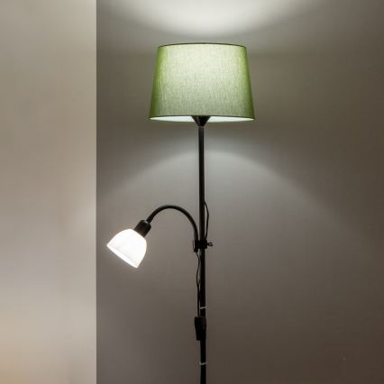 Brilagi - Επιδαπέδιο φωτιστικό CERIA 1xE27/100W/230V + 1xE14/25W μαύρο/πράσινο