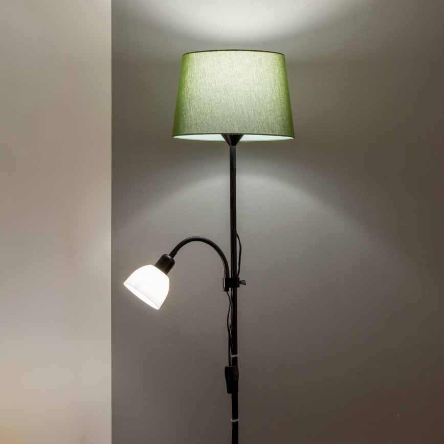 Brilagi - Επιδαπέδιο φωτιστικό CERIA 1xE27/100W/230V + 1xE14/25W μαύρο/πράσινο