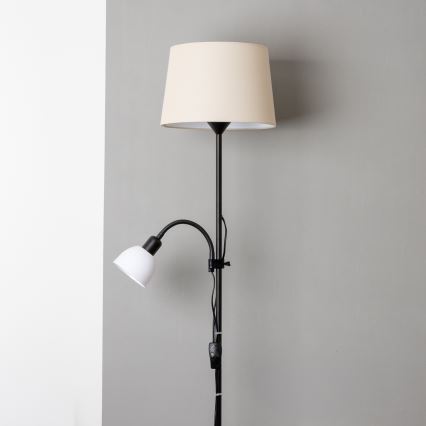 Brilagi - Επιδαπέδιο φωτιστικό CERIA 1xE27/100W/230V + 1xE14/25W μαύρο/μπεζ