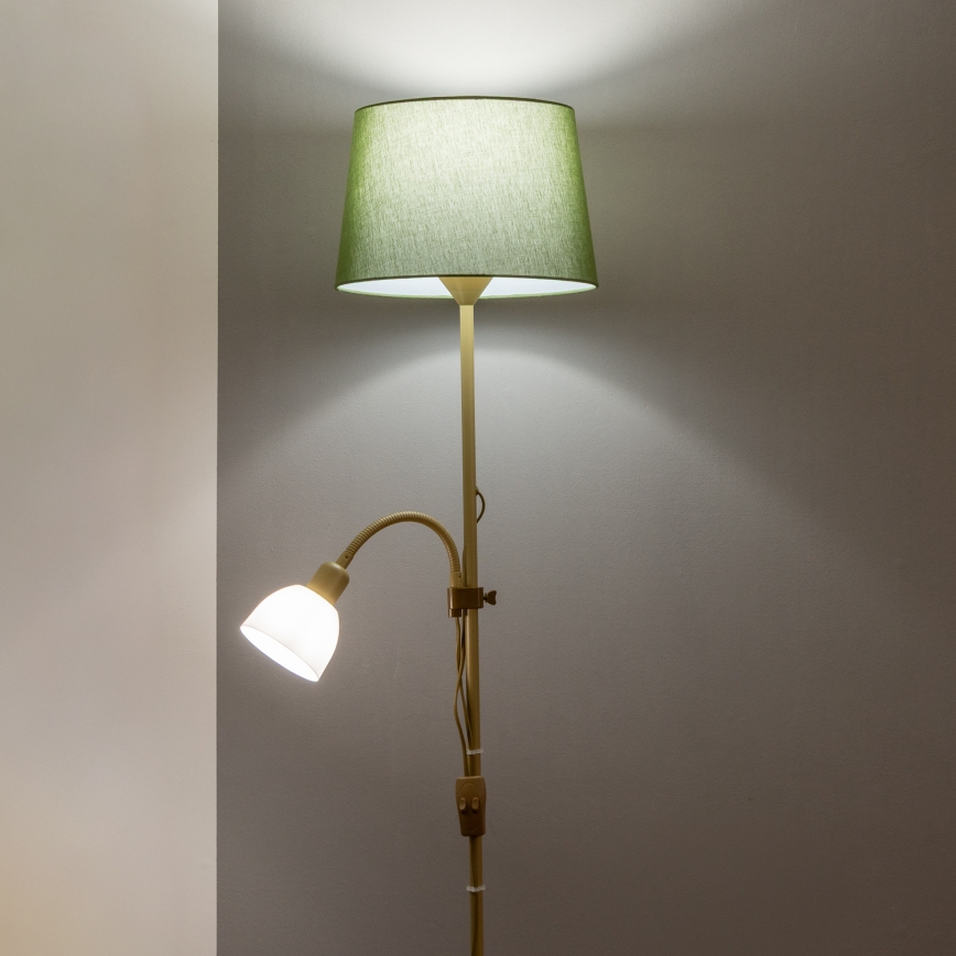Brilagi - Επιδαπέδιο φωτιστικό CERIA 1xE27/100W/230V + 1xE14/25W χρυσό/πράσινο