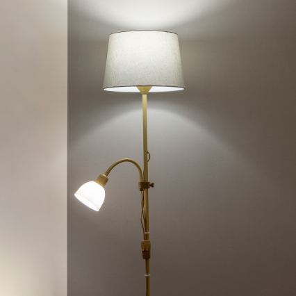 Brilagi - Επιδαπέδιο φωτιστικό CERIA 1xE27/100W/230V + 1xE14/25W χρυσό/γκρι