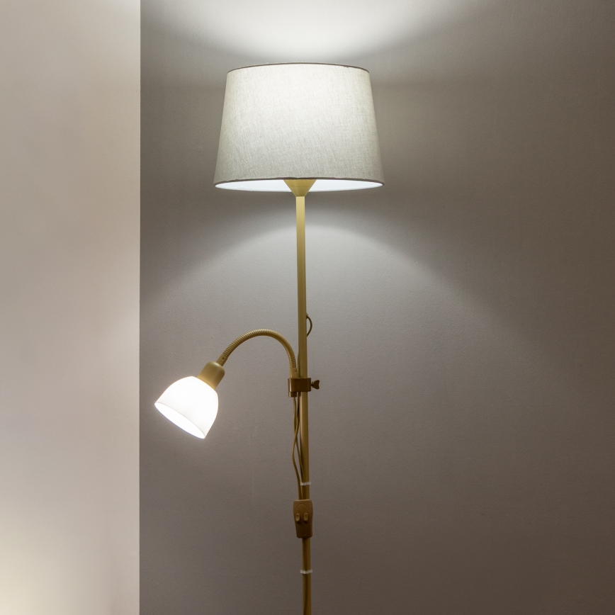 Brilagi - Επιδαπέδιο φωτιστικό CERIA 1xE27/100W/230V + 1xE14/25W χρυσό/γκρι