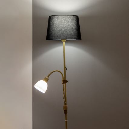 Brilagi - Επιδαπέδιο φωτιστικό CERIA 1xE27/100W/230V + 1xE14/25W χρυσό/μαύρο