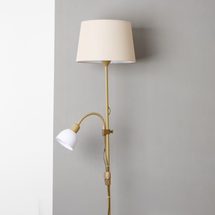 Brilagi - Επιδαπέδιο φωτιστικό CERIA 1xE27/100W/230V + 1xE14/25W χρυσό/μπεζ