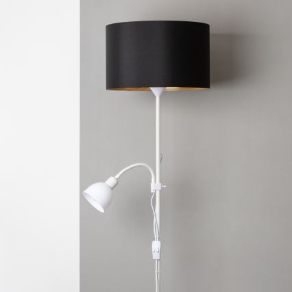 Brilagi - Επιδαπέδιο φωτιστικό CERIA 2 σε 1 1xE27/100W/230V + 1xE14/25W λευκό/μαύρο