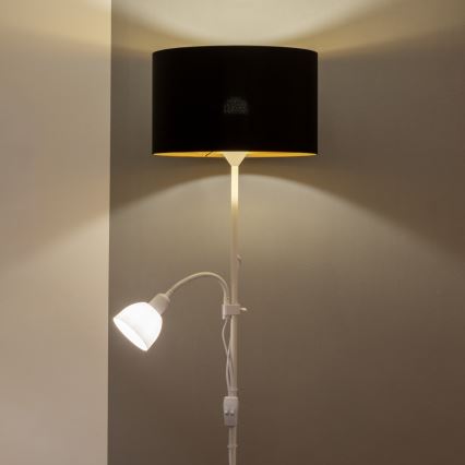 Brilagi - Επιδαπέδιο φωτιστικό CERIA 2 σε 1 1xE27/100W/230V + 1xE14/25W λευκό/μαύρο