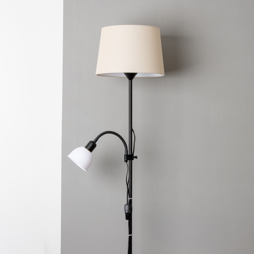 Brilagi - Επιδαπέδιο φωτιστικό CERIA 2 σε 1 1xE27/100W/230V + 1xE14/25W μαύρο/μπεζ