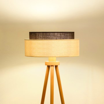 Brilagi - Επιδαπέδιο φωτιστικό LED BOHO STYLE 1xE27/15W/230V εκρού/καφέ