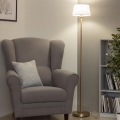 Brilagi - Επιδαπέδιο φωτιστικό LED CERIA 1xE27/20W/230V Ø 30 cm λευκό/χρυσό
