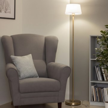 Brilagi - Επιδαπέδιο φωτιστικό LED CERIA 1xE27/20W/230V Ø 30 cm λευκό/χρυσό