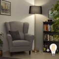 Brilagi - Επιδαπέδιο φωτιστικό LED CERIA 1xE27/20W/230V διάμ. 45 cm μαύρο/χρυσό