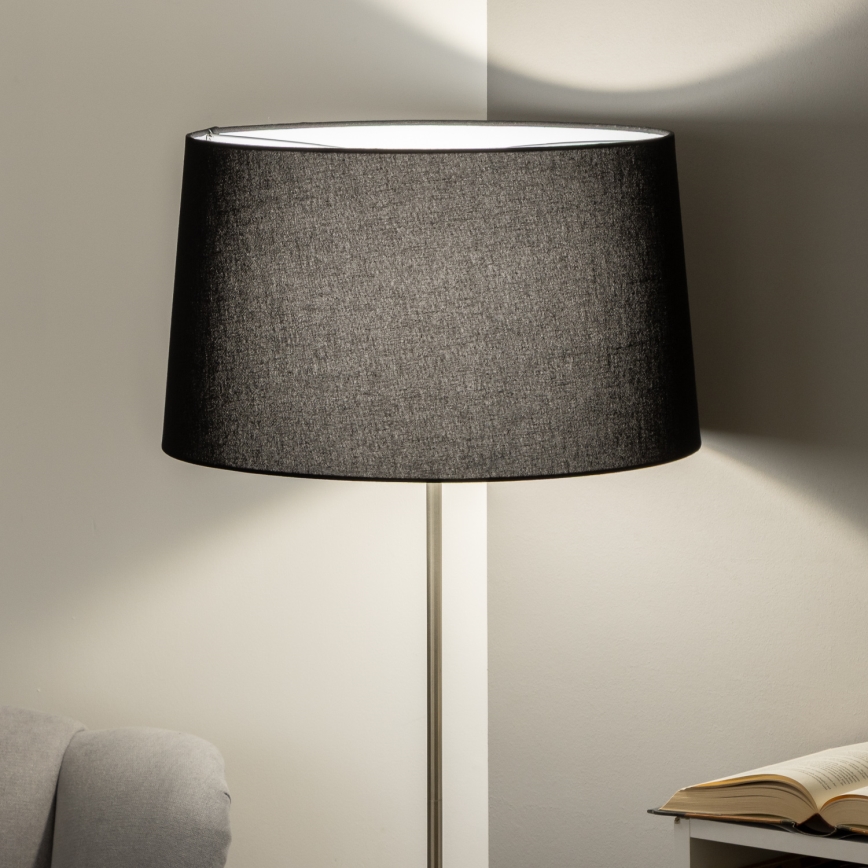 Brilagi - Επιδαπέδιο φωτιστικό LED CERIA 1xE27/40W/230V Ø 45 cm μαύρο/ματ χρώμιο