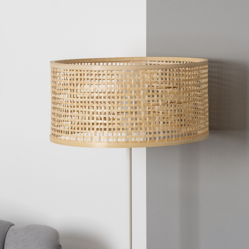 Brilagi - Επιδαπέδιο φωτιστικό LED CERIA 1xE27/40W/230V διάμ. 25 cm μπαμπού/λευκό