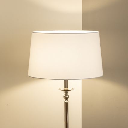 Brilagi - Επιδαπέδιο φωτιστικό LED CERIA 1xE27/60W/230V διάμ. 45 cm γυαλιστερό χρώμιο/λευκό