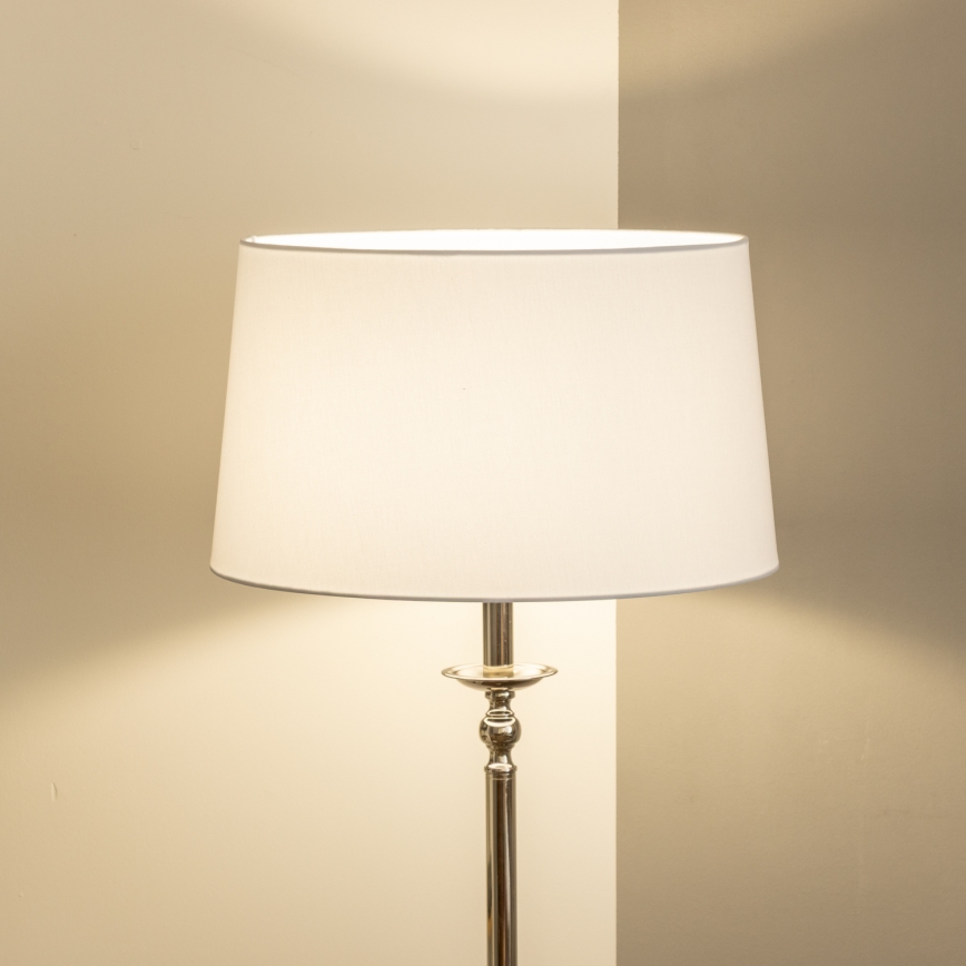 Brilagi - Επιδαπέδιο φωτιστικό LED CERIA 1xE27/60W/230V διάμ. 45 cm γυαλιστερό χρώμιο/λευκό