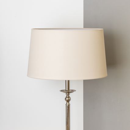 Brilagi - Επιδαπέδιο φωτιστικό LED CERIA 1xE27/60W/230V, διάμετρος 45 cm, γυαλιστερό χρώμιο/μπεζ