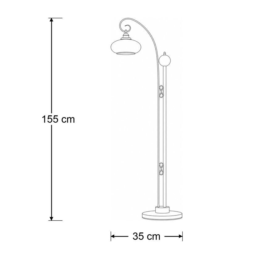 Brilagi - Επιδαπέδιο φωτιστικό MOLLERO 1xE27/15W/230V μπρονζέ/πατίνα