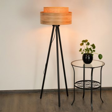 Brilagi - Επιδαπέδιο φωτιστικό MONTANA BOHO 1xE27/15W/230V καφέ/μαύρο