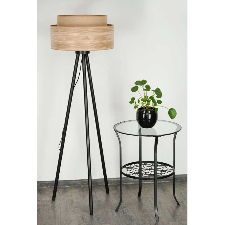 Brilagi - Επιδαπέδιο φωτιστικό MONTANA BOHO 1xE27/15W/230V καφέ/μαύρο