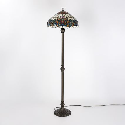 Brilagi - Επιδαπέδιο φωτιστικό Tiffany βιτρό LUISA 2xE27/60W/230V