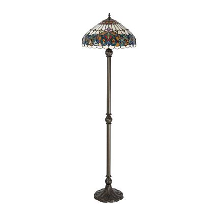 Brilagi - Επιδαπέδιο φωτιστικό Tiffany βιτρό LUISA 2xE27/60W/230V
