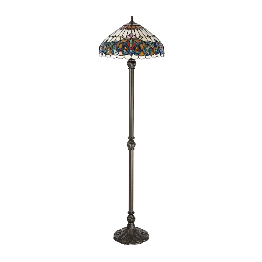 Brilagi - Επιδαπέδιο φωτιστικό Tiffany βιτρό LUISA 2xE27/60W/230V