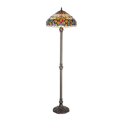 Brilagi - Επιδαπέδιο φωτιστικό Tiffany βιτρό LUISA 2xE27/60W/230V