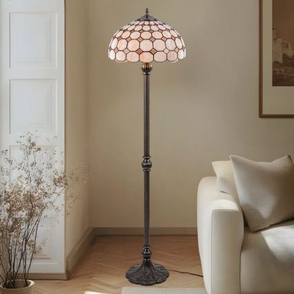 Brilagi - Επιδαπέδιο φωτιστικό Tiffany με βιτρώ DORAN 2xE27/60W/230V