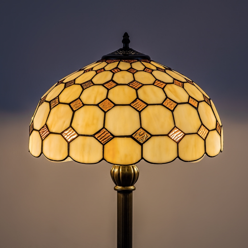 Brilagi - Επιδαπέδιο φωτιστικό Tiffany με βιτρώ DORAN 2xE27/60W/230V