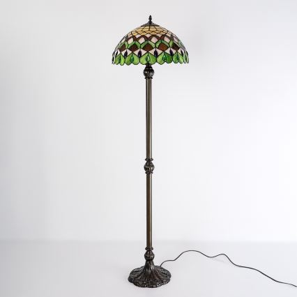 Brilagi - Επιδαπέδιο φωτιστικό Tiffany με βιτρώ MARGARET 2xE27/60W/230V