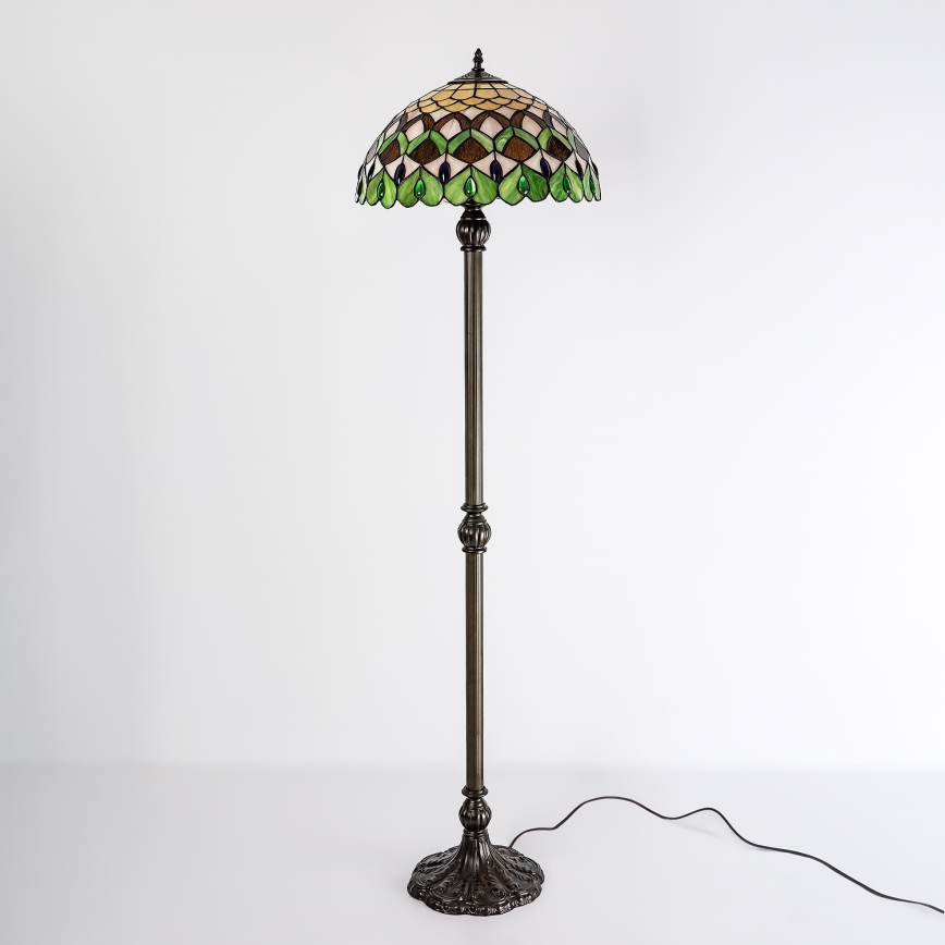 Brilagi - Επιδαπέδιο φωτιστικό Tiffany με βιτρώ MARGARET 2xE27/60W/230V