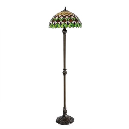 Brilagi - Επιδαπέδιο φωτιστικό Tiffany με βιτρώ MARGARET 2xE27/60W/230V