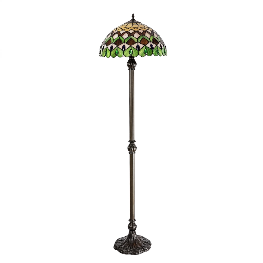 Brilagi - Επιδαπέδιο φωτιστικό Tiffany με βιτρώ MARGARET 2xE27/60W/230V