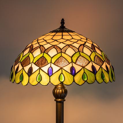 Brilagi - Επιδαπέδιο φωτιστικό Tiffany με βιτρώ MARGARET 2xE27/60W/230V